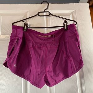Lululemon Run for Days Short - Size 10 - Regal Plum
